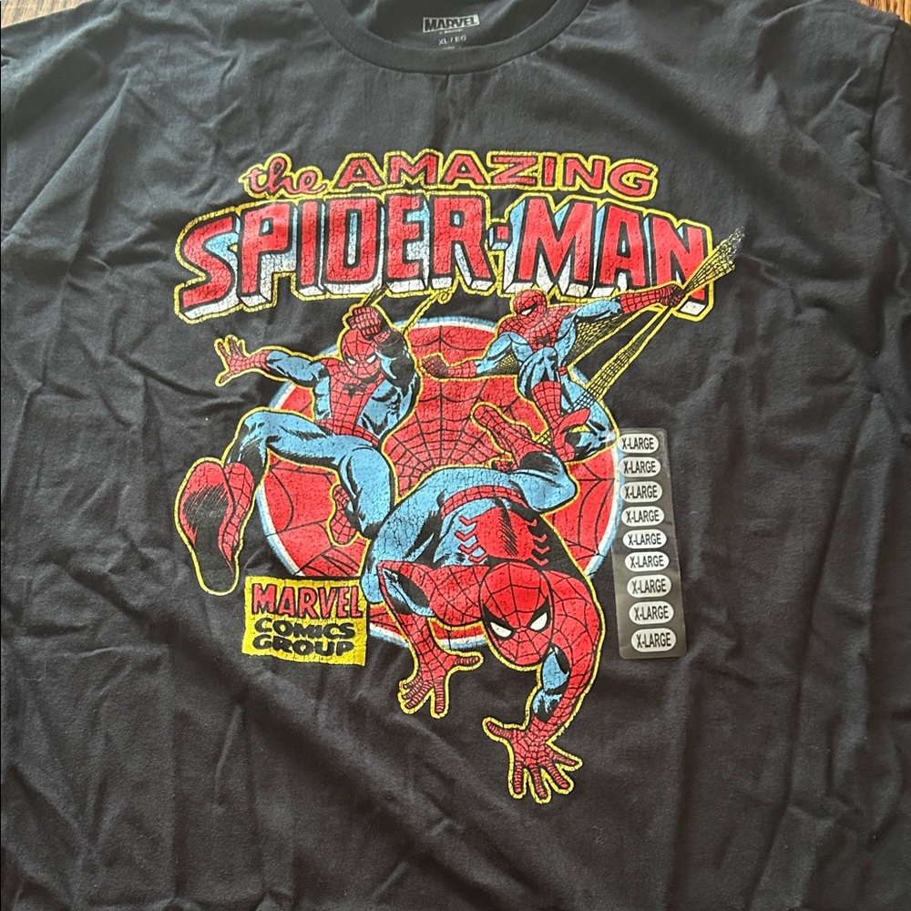 Marvel Black Amazing Spider-Man Long Sleeve Tee
